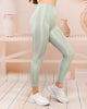 Women's Shiny Finish Detail Active Wear Leggings - WAL164