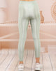 Women's Shiny Finish Detail Active Wear Leggings - WAL164