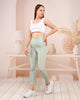 Women's Shiny Finish Detail Active Wear Leggings - WAL164