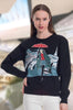 Womens Fleece Embellished Sweatshirt - MEWSWS9