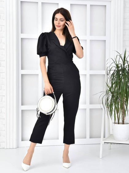 Womens Tailored Laper Collar Jumpsuit WTJS2