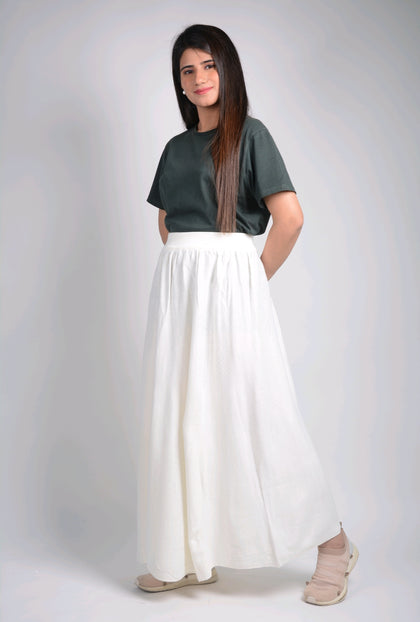 Womens Knitted Wide Skirt - MWSKIR14