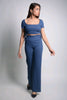 Womens 2 Piece Tie Up Side Co Ord Set MEKCTP14