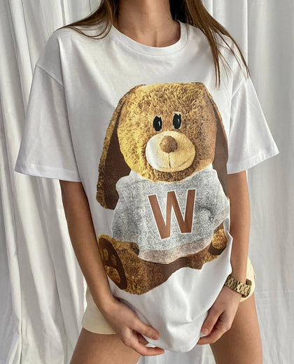 Women's Oversized Printed Cotton T-Shirt MEPST188