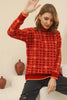 Women's Pattern Knitted High Neck Sweater by Memnu - MEWS738