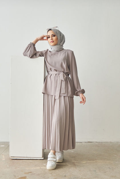 Haya Premium Pleated Co Ord Set - HPCO5