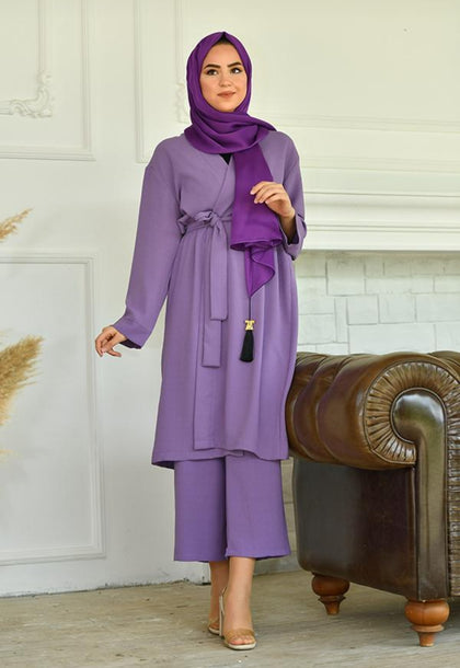 Haya Premium Coat Syle Co Ord Set - HPCO12