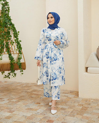 Haya Premium Coat Syle Printed Co Ord Set - HPCO16