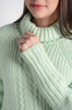 Women's Cable Knit Pattern Knitted Sweater by Memnu - MEWS67