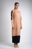 Womens Knitted Pleated Embroidered Detail Maxi Dress MEWKND56