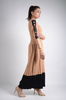 Womens Knitted Pleated Embroidered Detail Maxi Dress MEWKND56